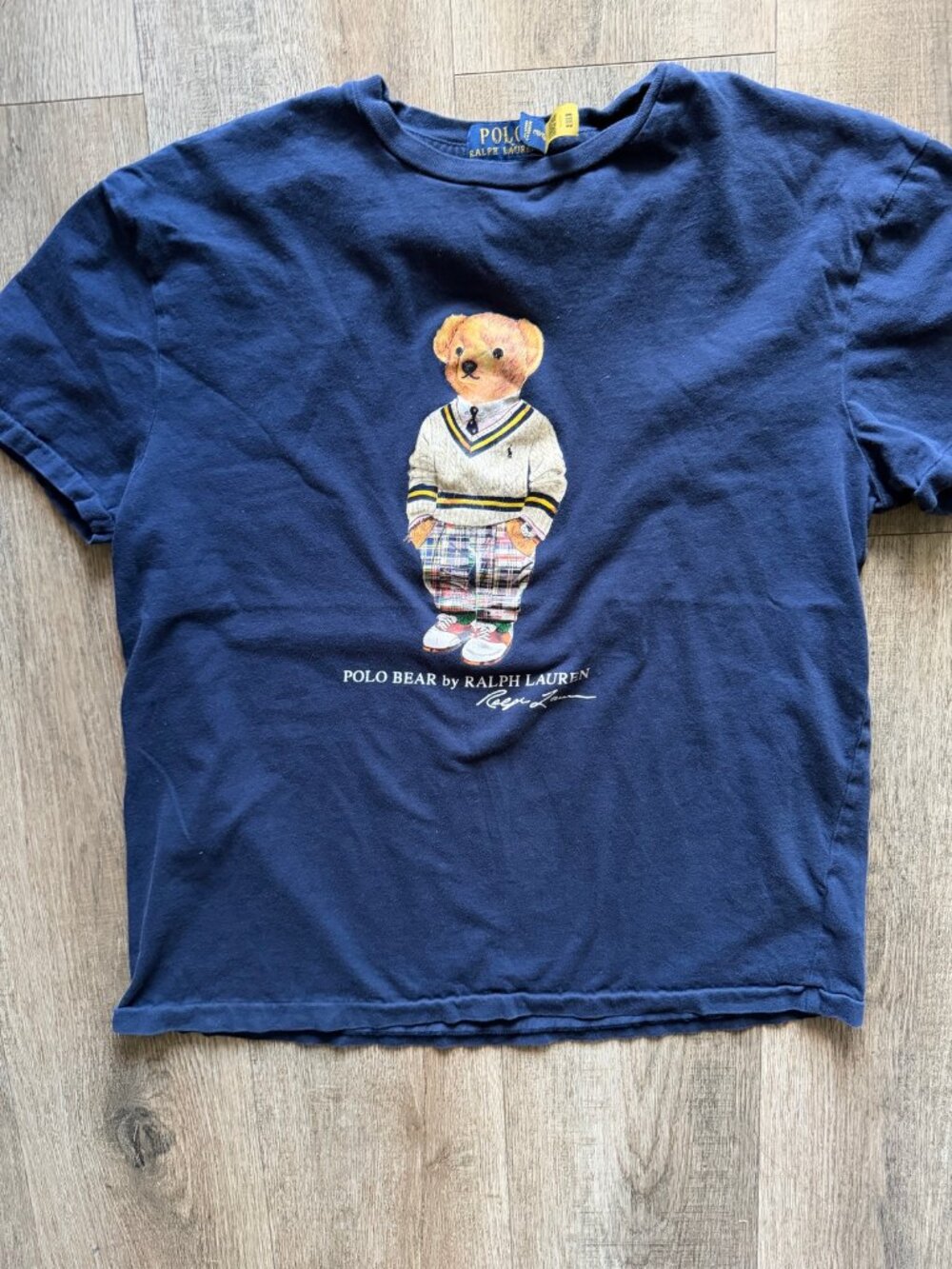 Polo Ralph Lauren Polo Bear T-Shirt Navy Preppy Bear Mens Small